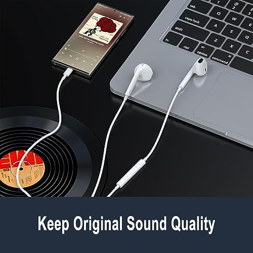 Ultimate USB C Earbuds Duo – Premium Wired Headphones with Noise Cancellation for i Phone 16/15 Pro Max Plus & Galaxy Devices – Exceptional Audio Clarity, Built-in Mic & Remote for Effortless Control – Perfect for Travel & Daily Use