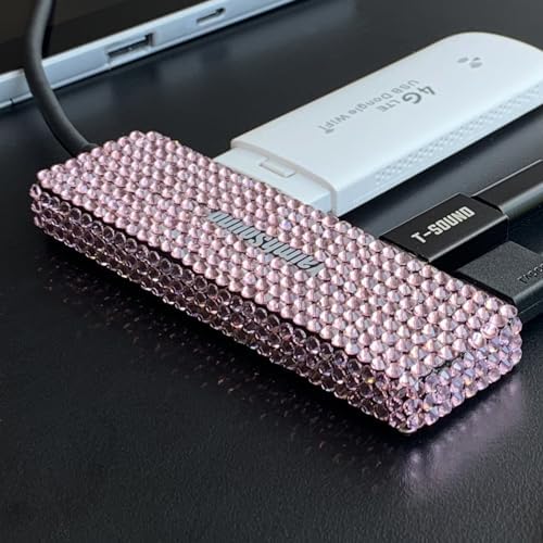 Chic Pink USB to USB-C Hub Adapter – Yaimh Sound 3.0 Multi-Port for Seamless Device Connectivity – Perfect for PC, Mac Book, and More – Experience High-Speed Data Transfer for Flash Drives, Keyboards, Mice, Cameras, and Gaming Gear – Enhance Your Productivity and Style