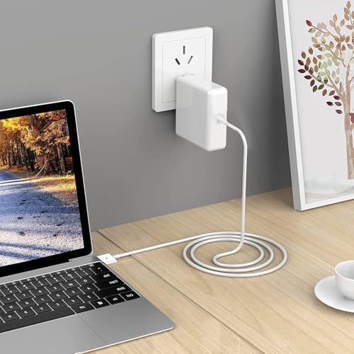 Universal Mac Book Pro & Air Charger – 60 W Power Adapter with T-Tip Connector for 11″ & 13″ Models (2012-2017) – Fast Charging, Enhanced Compatibility & 24/7 Customer Support – Ideal Replacement for A1425, A1502, A1466, A1465 – Stay Powered Up with LED Charge Indicators