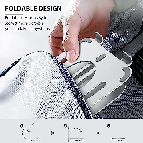 BSOON Adjustable i Pad Stand – Versatile Tablet Holder for i Pad Pro, Air, Mini & Samsung Tablets – Ergonomic Desktop Mount with Non-Slip Base for Enhanced Stability – Lightweight Silver Design for Home and Travel Convenience – Perfect for Streaming, Video Calls, and Hands-Free Use