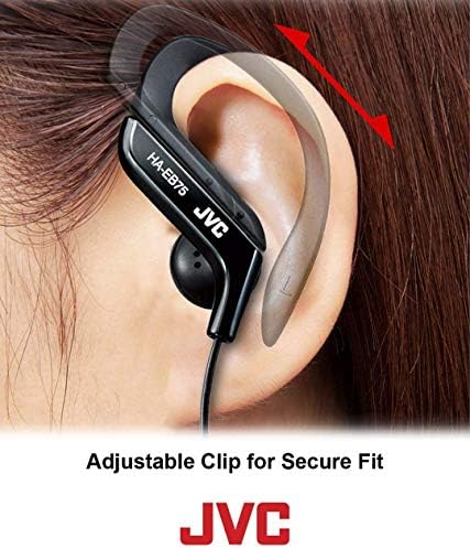 JVC HAEB75 P Sports Clip Headphones in Pink – Premium Wired Earbuds for Active Lifestyles with Enhanced Sound Quality and Secure Fit, Ideal for Running, Gym, and Outdoor Activities