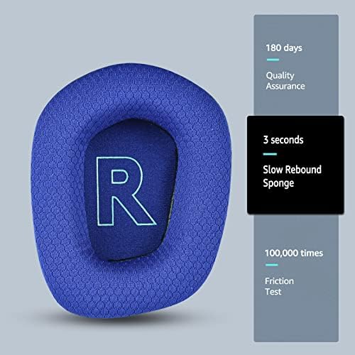 Upgrade Your Gaming with Premium Soft Mesh Ear Pads for Logitech G733 & G335 – Noise-Isolating Foam Enhances Comfort and Sound Quality (Black)