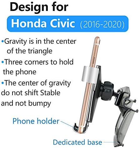 Premium Car Phone Mount for Honda Civic (2022-2025) & Acura Integra (2023-2025) – Innovative 360-Degree Rotating Cell Phone Holder for Seamless Navigation & Hands-Free Charging – Elevate Your Driving Experience with Superior Interior Accessory – Designed for Safety & Connectivity