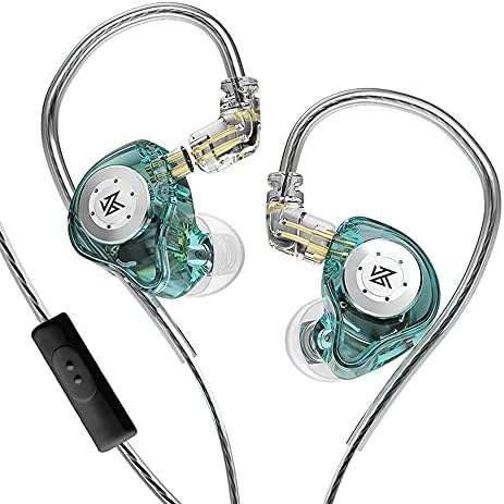 KZ EDX PRO IEM Earphones – Premium 10 mm Dual Magnetic Dynamic Driver Wired Earbuds with Removable C Pin Cable and Built-in Mic in Stylish Cyan – Immerse Yourself in High-Fidelity Sound Quality and Ergonomic Comfort for Every Listening Occasion