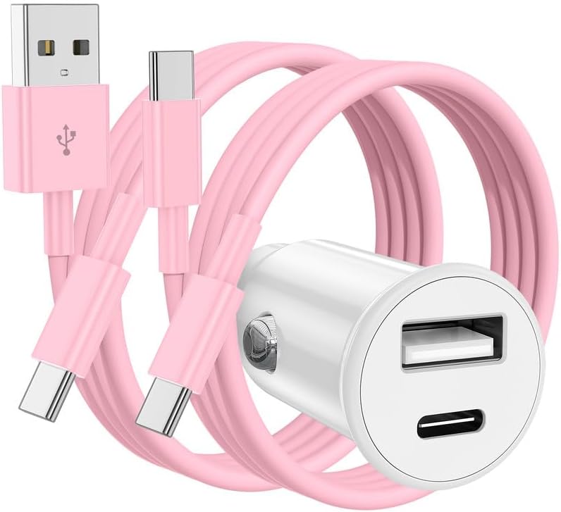 High-Power USB C Car Charger for i Phone 16 & 15 Series – 40 W Dual Port Fast Charging Adapter with 3 FT USB-C to C & A to C Cables – Versatile Compatibility for i Pad, Samsung, and More – Compact Design for On-the-Go Convenience and Enhanced Safety Features