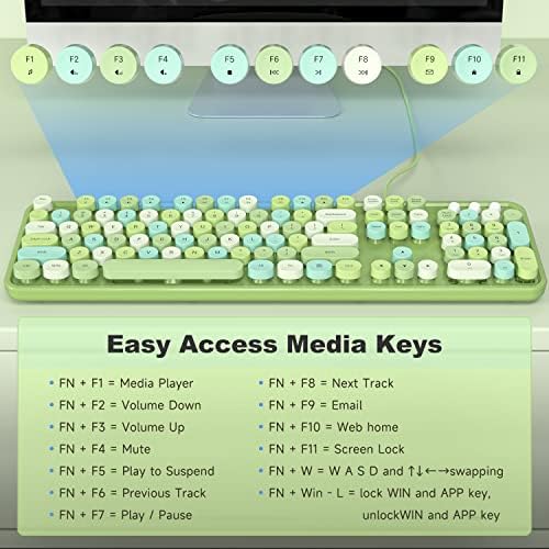 Illuminate Your Workspace with the Large Print Backlit Keyboard – Ergonomic USB Wired Multimedia Keyboard with Rainbow LED Lighting for Enhanced Comfort and Visibility on Windows PCs & Laptops
