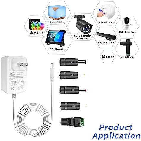 Gonine 24 V DC 1 A LED Power Supply Adapter – Universal 110-240 V AC Charger for Efficient LED Strip Lighting – Optimized for 100-1000 m A Power Needs with Enhanced Safety Features and Compact Design