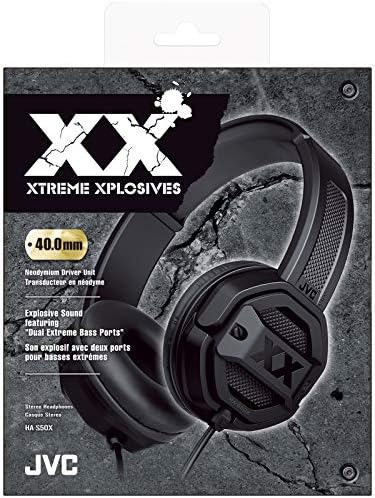 JVC HAS50 X XX On-Ear Headphones – Experience Immersive Sound with 40 mm Drivers and Dual Extreme Bass Ports, Lightweight Design for Ultimate Comfort, Perfect for Music Lovers and Commuters Alike