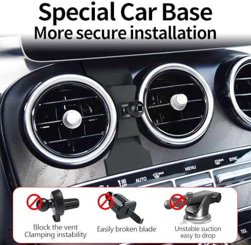 Mercedes Benz C-Class & GLC-Class Phone Holder – Premium Dashboard Mount for C260, C200, C300 (2014-2022) – Sleek, Adjustable, and Easy Installation for Ultimate Hands-Free Navigation Accessory