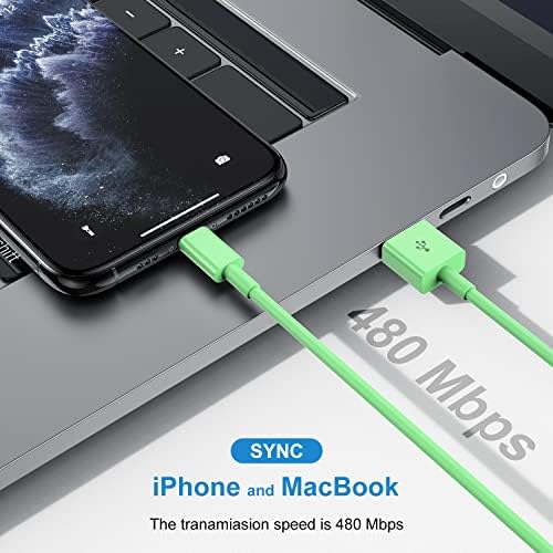 Upgrade Your Charging Game with 3-Pack 10 Ft MFi Certified i Phone Charger Cables – High-Speed USB to Lightning Power Cords for i Phone 14, 13, 12, 11 Pro Max, Mini & More – Durable, Flexible & Stylish Blue Design for Ultimate Convenience and Longevity