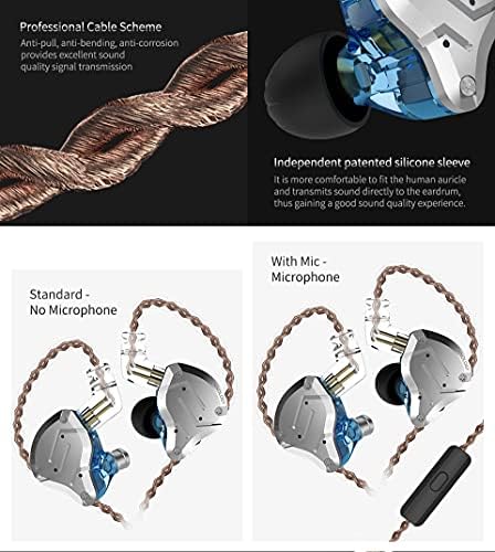 High-Fidelity KZ ZS10 PRO Noise-Isolating Earbuds with Detachable 2-Pin Cable – Superior Five-Driver Sound Clarity in Sleek Sand Black Design for Audiophiles and Casual Listeners Alike