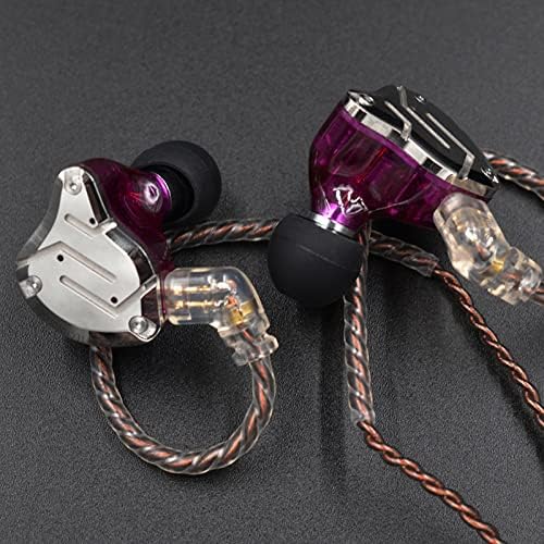 KZ ZS10 Pro 5-Driver Hi-Fi In-Ear Monitor Earphones – Premium Hybrid Metal Earbuds with Advanced Noise Cancelling for Audiophiles – Ergonomically Designed for Comfort and Universal Device Compatibility