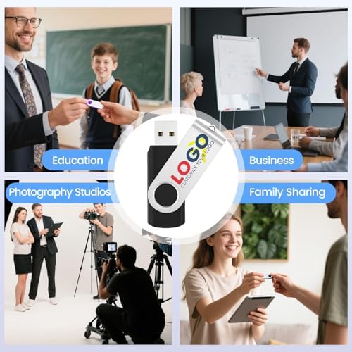 ABLAZE 20-Pack Portable 2 GB USB Flash Drives with Lanyards – Reliable USB 2.0 Thumb Drives for Effortless Data Storage and Transfer – Ideal for Students, Professionals, and Promotional Use – Compact Swivel Design for Enhanced Portability and Compatibility