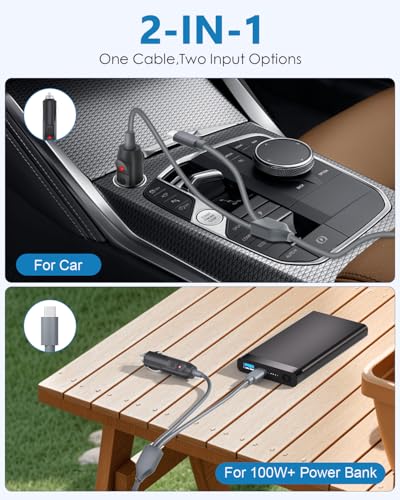 Ultimate Starlink Mini Car Charger – 100 W USB C to DC Power Cable – 10 ft Durable Cigarette Lighter Charging Cord – High-Speed Compatibility for Seamless Device Powering on the Go – 18 AWG Enhanced Performance