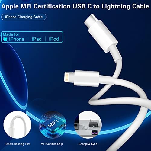 Efficient Dual-Port USB-C Wall Charger for i Phone 15 & 16 | Includes Two Extra Long 10 FT Cables | Rapid Charging for i Pad Pro and Smartphones | Perfect for Frequent Travelers and Busy Lifestyles