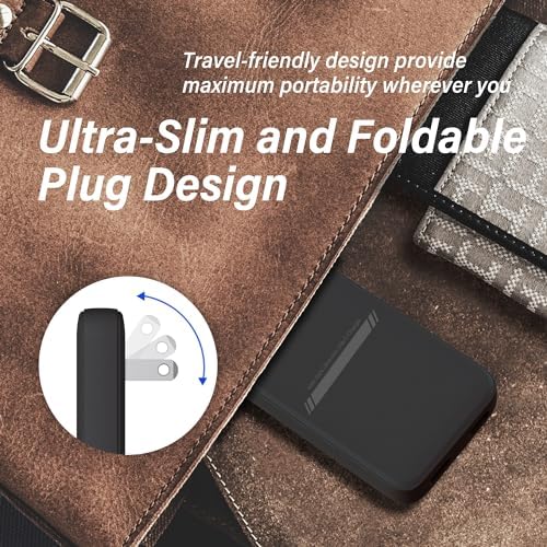 Compact 45 W Dual USB-C Wall Charger with Ga N Technology – Super Fast Charging Adapter for Laptops, Smartphones, and Tablets – Ideal Travel Companion with Folding Plug Design – Enhanced Power Delivery 3.0 for Samsung Galaxy and More – Lightweight and Efficient Charging Solution