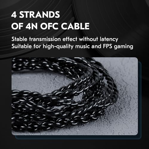 CCZ DC02 Hi-Fi In-Ear Monitors – Premium Wired Earbuds for Musicians and Audio Lovers – Cutting-Edge Dual Magnetic Circuit Technology for Superior Sound Clarity and Noise Isolation – Robust 4 N OFC Cable for Enhanced Durability – Perfect for Studio Use, Live Performances, and Everyday Listening (Sleek Black, No Microphone) – Transform Your Music Experience with Unmatched Fidelity