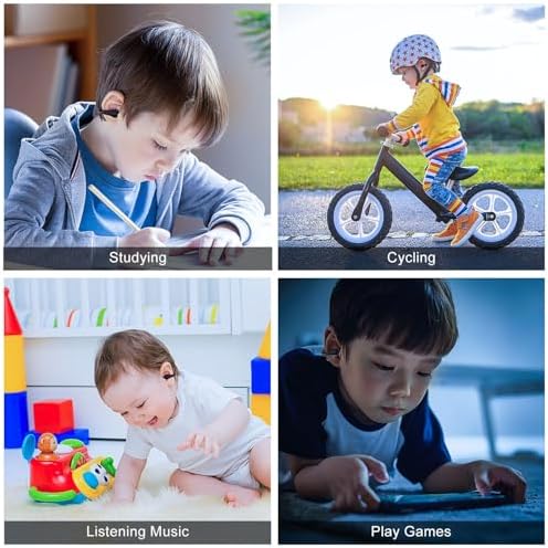 BANIGIPA Kids Bluetooth 5.4 Open Ear True Wireless Earbuds – Ultra-Lightweight Headphones with Safe 85 d B Volume Control for Young Listeners – Perfectly Designed for School, Travel & Clear Communication with Built-in Mic