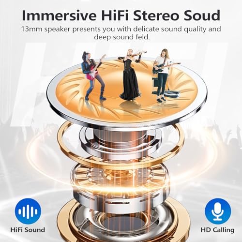 Ultra-Lightweight MOZOTER S8 Mini Wireless Earbuds – Bluetooth 5.3 Headphones with 60 Hours Playtime, Deep Bass Performance, Sweat-Resistant Design in Trendy Purple, Optimal Comfort for Sports & Daily Use