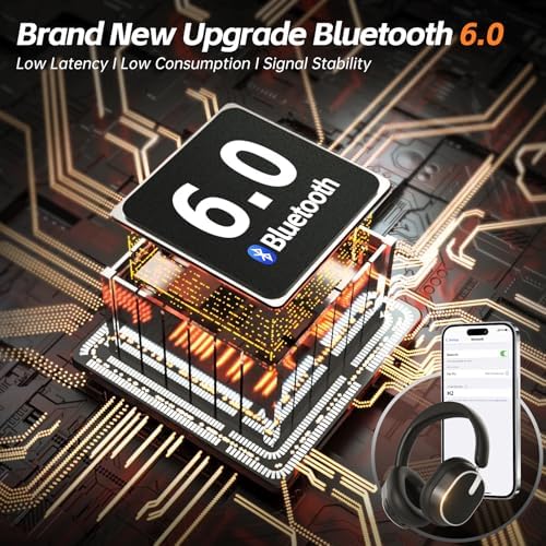 Experience Superior Sound Quality with Sisism Hybrid Active Noise Cancelling Over-Ear Headphones – Unmatched 60-Hour Playtime & Deep Bass – Luxurious Memory Foam for Ultimate Comfort – Seamless Bluetooth Connectivity for Effortless Device Pairing – Perfect for Travel and Office Use