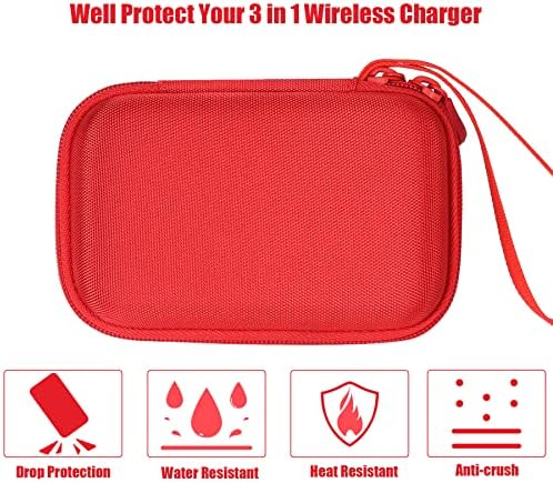 Aenllosi Premium Hard Shell Case for UCOMX Nano 3-in-1 Wireless Charger – Ultimate Protection & Portability for Travel Enthusiasts – Shockproof Design with Soft Lining for Scratch Resistance – Secure Zipper Closure for Everyday Use
