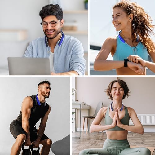 AMORNO Premium Retractable Bluetooth Neckband Headphones – Sweatproof Wireless Earbuds with Advanced Noise Cancellation & Integrated Microphone for Active Lifestyles – Superior Sound Quality & Broad Device Compatibility for Enhanced Listening Adventures