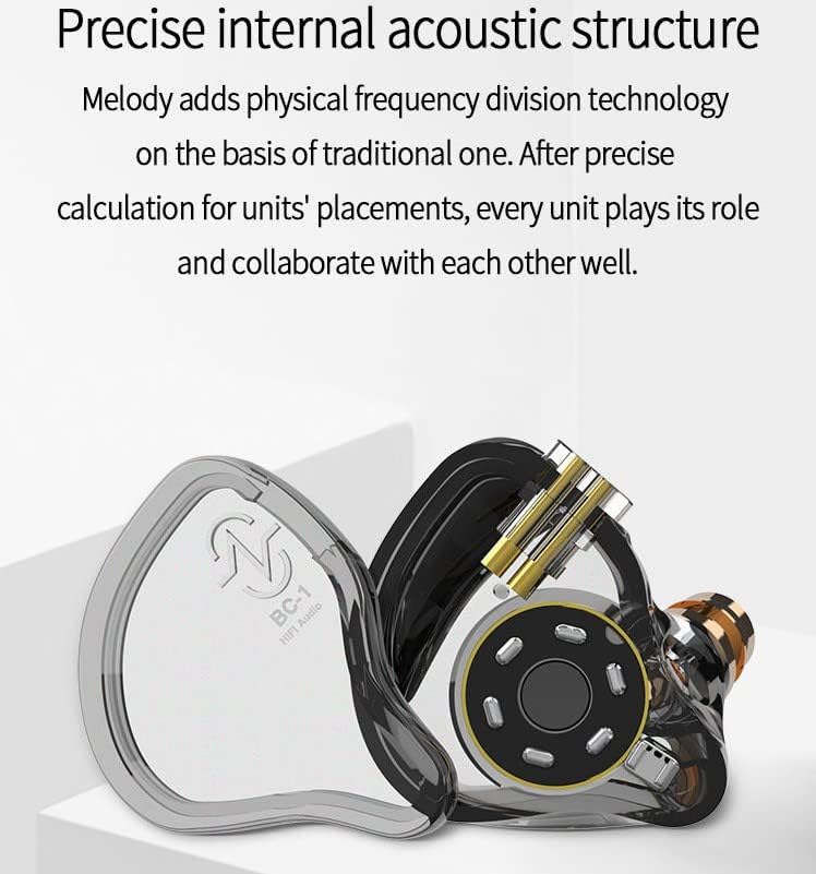 Experience Unmatched Audio Clarity with keephifi CCZ Melody Dual Driver In-Ear Monitor Headphones – Lightweight Wired Earbuds Featuring 1 BA + 1 DD Hybrid Technology, Detachable 2-Pin Cable, and Enhanced Compatibility for Superior Sound Quality in Cyan (with Mic)