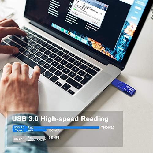128 GB USB Type-C Flash Drive by Borlter Clamp – Dual Port Memory Stick for Fast Data Transfer with USB 3.0 Compatibility for Android Smartphones, Tablets, and Computers – Perfect for Samsung Galaxy S10/S9/Note 9, LG, and Huawei Devices – Reliable Storage Solution for Photos, Videos, and Documents