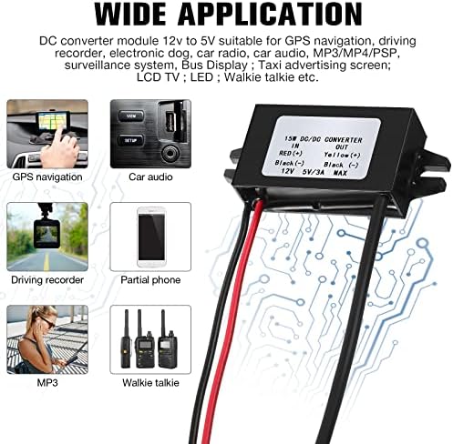 Weewooday 12 V to 5 V USB Buck Converter Duo – High-Efficiency Car Power Adapter for Seamless Device Charging on the Go
