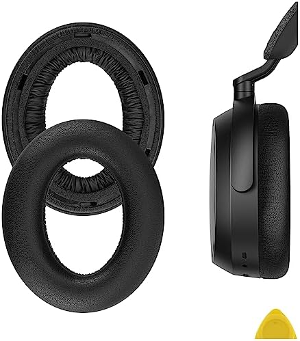 Transform Your Sennheiser Momentum 4 Wireless Headphones with Premium Geekria Quick Fit Ear Pads – Ultimate Replacement Cushions for Superior Comfort, Enhanced Sound Isolation, and Long-lasting Durability – Sleek Black Earpads Designed for Audiophiles Seeking Optimal Performance