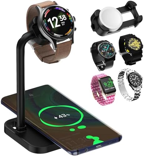 Advanced 2-in-1 Charging Station for i Watch & i Phone – Fast Charging Dock for i Phone 16/15/14/13/12/11/X/8, i Watch Series Ultra/10/9/8/7/6/SE/5/4/3/2/1, and Air Pods 2/3/4 – Elegant White Design for Optimal Device Organization and Speed Boost