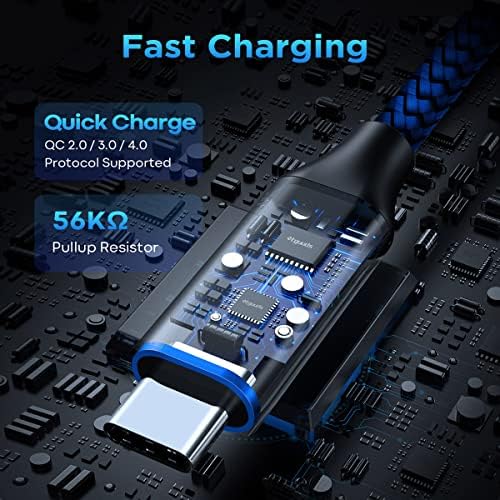 etguuds 20 ft USB C Cable – Long Nylon Braided Charger for Fast Data Transfer & Charging – USB-A 2.0 to Type C Compatibility for Samsung Galaxy Note, LG, Moto, Pixel, Switch & More – Durable Connection for Home & Office Use