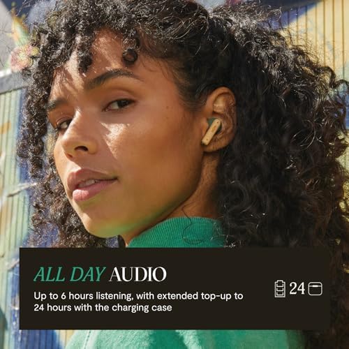 House of Marley Little Bird Eco-Conscious True Wireless Earbuds – Exceptional Audio Quality with Touch Controls, Integrated Mic, 24-Hour Battery Life, and USB-C Fast Charging – Ideal for Gamers and Music Enthusiasts (Red) – Experience Sustainable Sound Innovation for Everyday Use