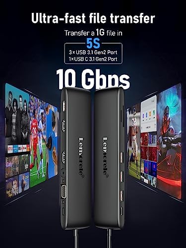 Revolutionize Your Device Connectivity with the 10 Gbps USB C Hub – High-Speed 4-Port USB3.2 Splitter for Effortless Data Transfer and Charging | Versatile Multiport Adapter Compatible with Mac Book Pro, Surface Pro, Dell, HP, i Pad & More | Flexible 1.97 ft Cable for Optimal Setup | Essential Laptop Accessory for Streamlined Workflow and Enhanced Efficiency
