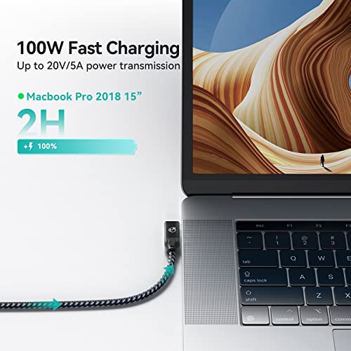 Yottamaster 1.65 ft USB C to USB C Cable – 100 W Fast Charging & 20 Gbps High-Speed Data Transfer, 4 K@60 Hz Video Support, Right Angle Design for Enhanced Versatility with Phones, Laptops & Tablets – Ultimate Connectivity Solution for Power Users