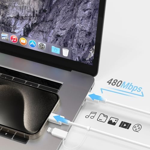 Premium 6 FT MFi Certified i Phone 16/15 USB-C Charger Bundle – Fast Charging Lightning Cable for i Phone 16 Plus, 16 Pro Max, 15 Pro Max, and 14 Models – Dual Functionality and Enhanced Durability for Seamless Power Delivery