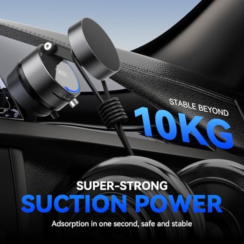 Revolutionary 15 W Magnetic Wireless Car Charger Mount – Adjustable Fast Charging Holder for i Phone 12-16 | Sleek, Foldable Design for Optimal Viewing | Ideal Gift for Tech-Savvy Drivers | Enhanced Mag Safe Compatibility & Travel-Friendly Convenience