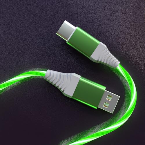 Illuminate Your Charging Experience with the 6.6 FT Light Up USB Type C Charger Cable – 3 A Fast Charge LED Cord for i Phone 16/15 Series & Samsung Galaxy S20/S10/S9/S8, LG V40/V30 – Stylish, Durable, and Enhanced Compatibility for Modern Devices