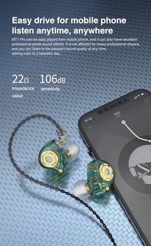 Revolutionize Your Sound with TRN MT1 PRO Wired Earbuds – Advanced In-Ear Monitors Featuring 10 mm Dual Magnetic Drivers for Exceptional Bass and Crystal Clarity, Superior Noise Cancellation for an Immersive Audio Experience, Ergonomically Designed for Ultimate Comfort During Prolonged Use, and Versatile 3.5 mm Jack for Effortless Compatibility Across Devices – Perfect for Audiophiles, Musicians, and Everyday Listeners Seeking Unparalleled Sound Quality and Durability