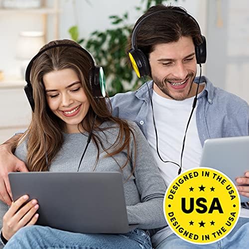 Transform Your Classroom Experience with Colorful Wired Headphones – 5-Pack Earphones with Microphone for K-12 Learning, Noise Isolation, and Comfort for Engaging Virtual Classes and Meetings