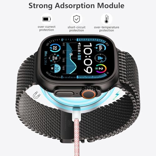 Ultimate 3-in-2 USB C Fast Charging Cable for Apple Watch & i Phone | 4 FT Multi-Device Charger for Apple Watch Ultra/Series 10-3 & i Phone 16-12, Galaxy S25 | Streamlined Power Delivery & Clutter-Free Solution for Busy Lifestyles