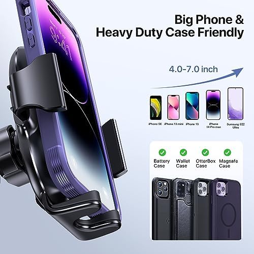 Revolutionize Your Driving Experience with the Miracase 3-in-1 Universal Car Phone Holder – Seamlessly Compatible with i Phone 16/15/14/13/12/11 Pro Max & Galaxy Devices – 360-Degree Rotation, Quick-Release & Sturdy Anti-Slip Design for Enhanced Safety and Convenience on Dashboard, Air Vent, or Windshield