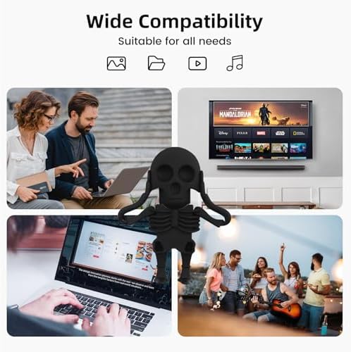 Skull Shaped 64 GB USB Flash Drive – Unique Personality Memory Stick for Stylish Data Storage | Borlter Clamp Cool USB 2.0 Thumb Drive Perfect for Gifts & Everyday Use | Durable, Portable & Compatible with All Devices