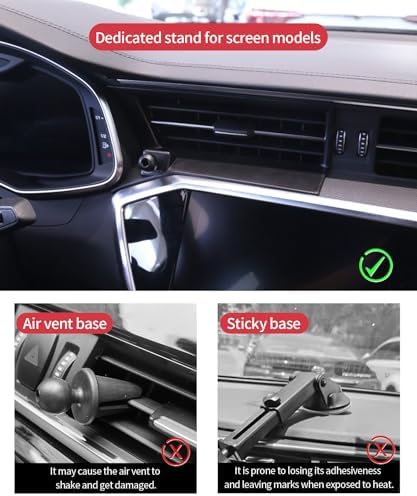 Custom-Fit Wireless Charging Phone Mount for Audi A6/A7 & S Series (2019-2025) – Qi-Compatible Holder for Hassle-Free Navigation and Hands-Free Usage, Mag Safe Ready, Effortless No-Tool Installation, Sleek Interior Upgrade, 360-Degree Rotating Design for Ultimate Viewing Flexibility