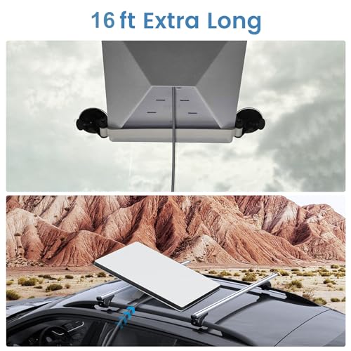 weishan 16ft Car Charger Cable for Starlink Mini, 12V-48V Car Charging Cord, PD30W USB-C and USB Digital Display Power Supply Adapter for Satellite, 5m Long, 18AWG – Enhanced Compatibility and Speed