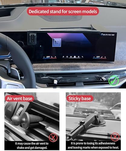 Wireless charging car phone holder For 2019-2023 BMW The X5 / 2020-2023 BMW X6 /2019-2022 BMW X7 Accessories 12.3-inch Screen Fixed Clip,360° Rotation car phone mount Compatible with MagSafe – Enhanced Compatibility and Speed