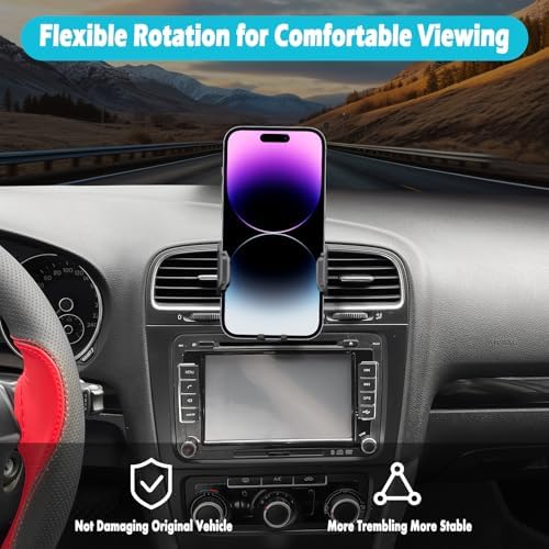 VW Golf R & GTI Car Phone Holder – 360° Rotating Mount for 4.7-7″ Devices, Thick Case Compatible, Effortless Installation – Premium Volkswagen Accessory for Enhanced Driving Safety and Convenience