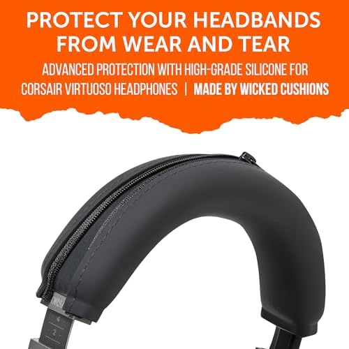 Transform Your Corsair Virtuoso Headphones with the WC Band Z V2 Silicone Headband Cover – Premium Machine Washable Accessory for Enhanced Comfort, Durability, and Flawless Aesthetics – Perfect Fit for Wireless, XT, and SE Models – Say Goodbye to Flaking Leather and Hello to Effortless Maintenance and Style