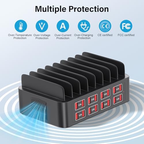 Experience Unmatched Charging Efficiency with the Vantacent 150 W Multi-Device USB Charging Station – 16 Fast Charging Ports for Seamless Power Delivery to Apple, Samsung, Android & Fire Tablets – Compact Design for Home, Office & Travel – Intelligent Power Management & Safety Features Included
