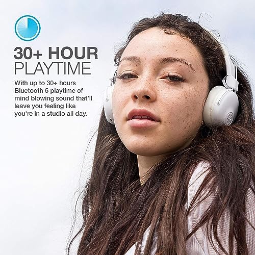 JLab Studio ANC On-Ear Wireless Headphones – Premium Bluetooth 5 Technology with 34+ Hours Playtime, 28+ Hours Active Noise Cancellation, Customizable EQ3 Sound Profiles, Luxurious Faux Leather & Cloud Foam for Ultimate Comfort – Perfect for Commuters and Home Relaxation